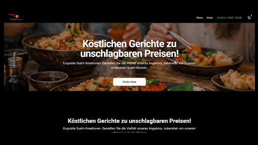 Restaurant Website Mockup